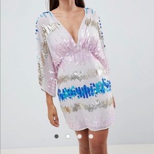 NWT ASOS Curve Sequin Mini Dress